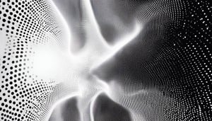 black and white abstract dots futuristic technology